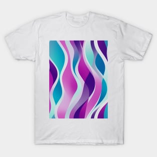 Elegant Sharp and Wavy Structure - Abstract Geometric Pattern T-Shirt